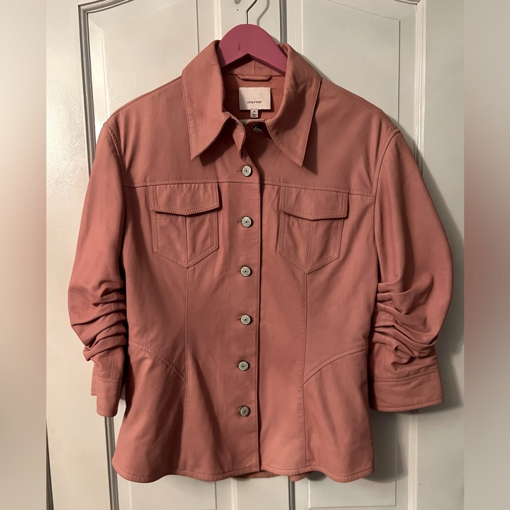 Cinq a sept leather jacket